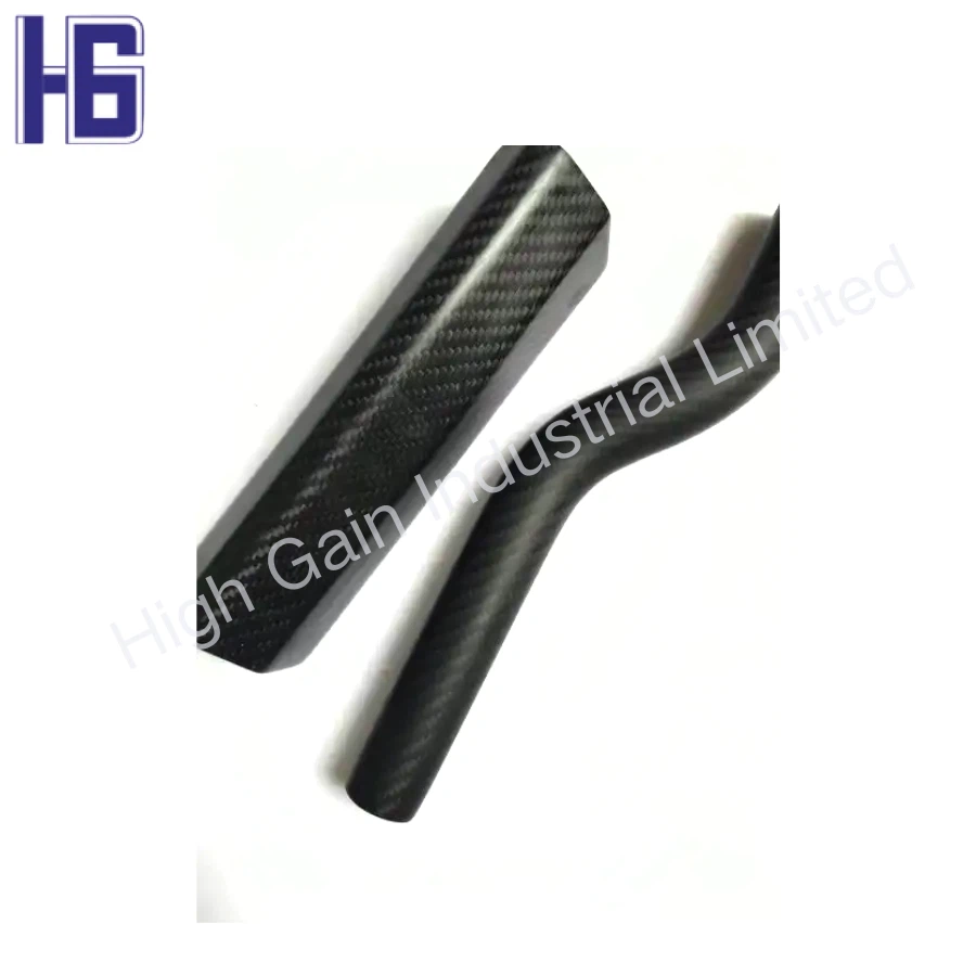 Matte Carbon Fiber Bent Tube